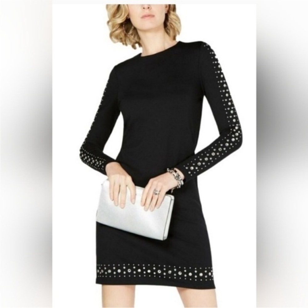 Michael kors Elegant Black Long Sleeve Dress